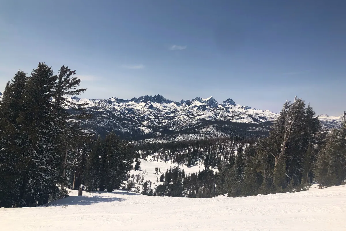 The Minarets rising above Mammoth Lakes, California